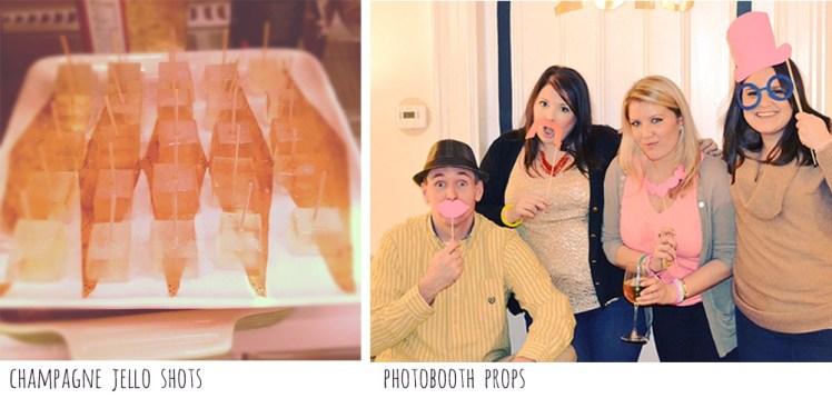 champagne jello shots & photo booth