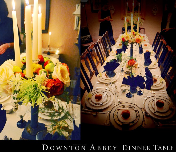 Downton Abbey dinner table