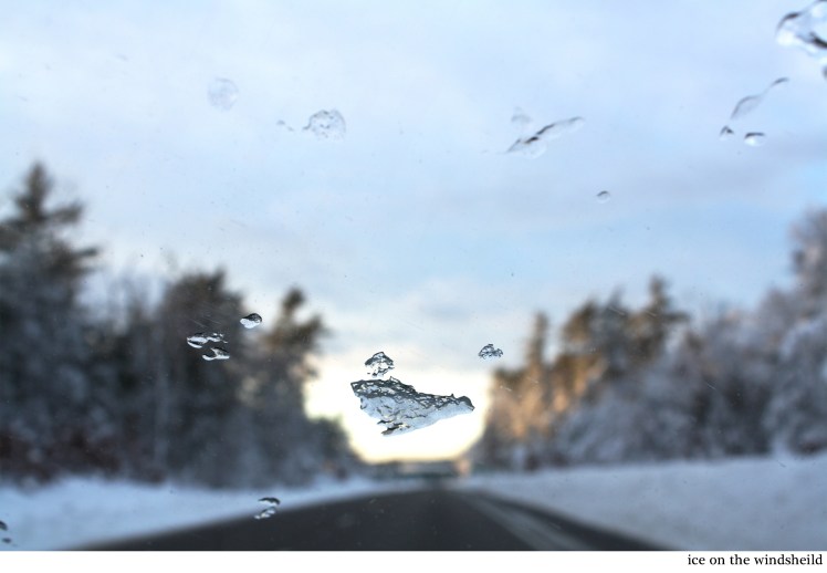 ice on the windshield
