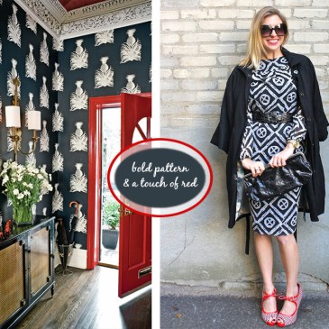 bold pattern & red accent