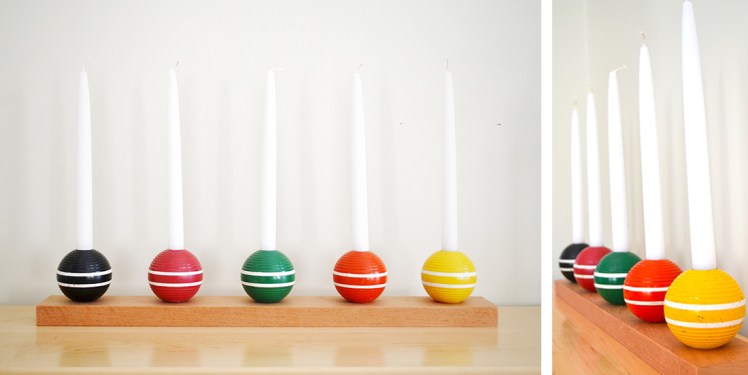 croquet ball candlesticks