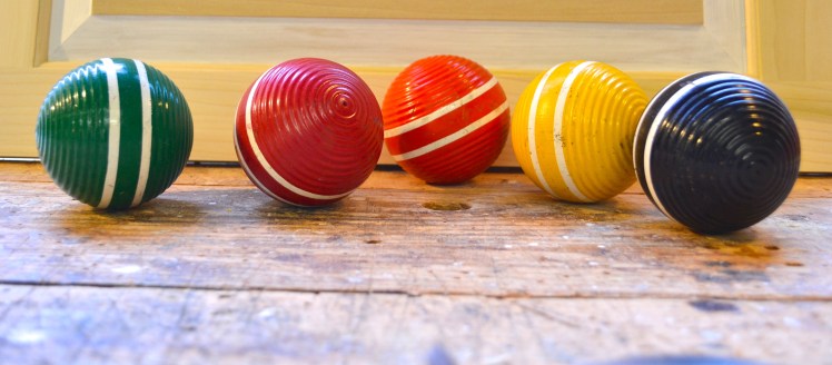 vintage croquet balls