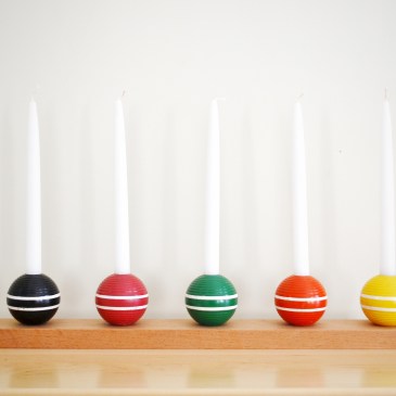 croquet ball candlesticks
