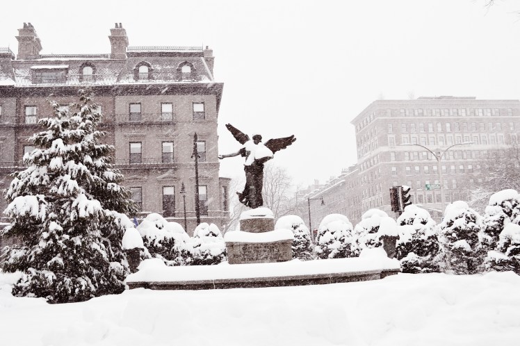 Boston Garden in the snow