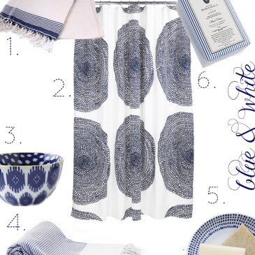 bathroom blue and white