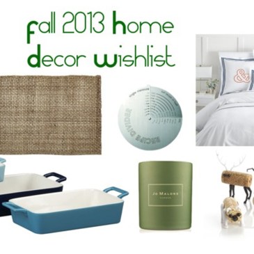 fall home decor wish list