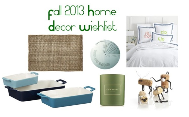 fall home decor wish list