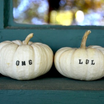 stamped pumpkin DIY