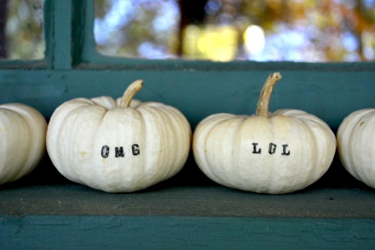 stamped pumpkin DIY