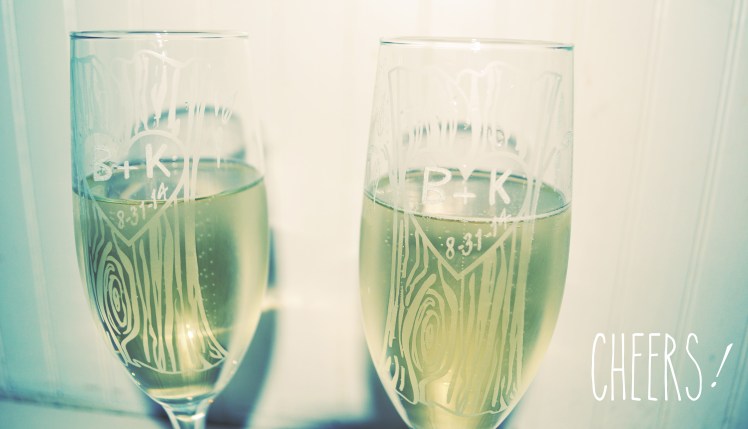 custom champagne glasses