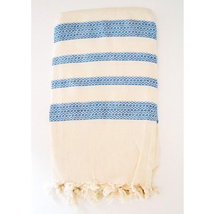 Turkish towel in blue stripe