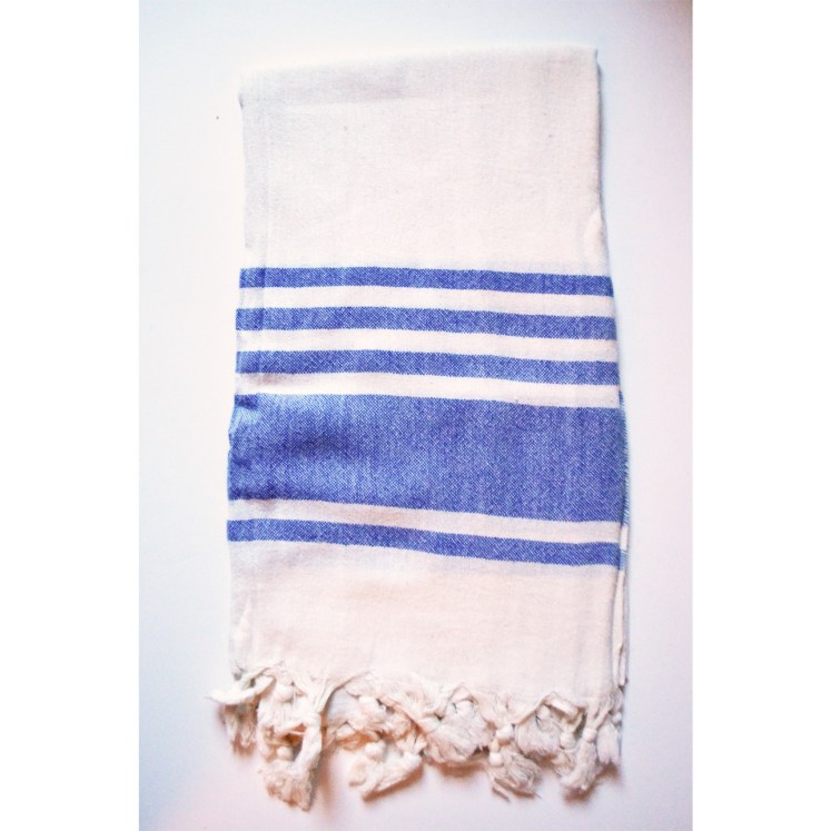 Turkish towel blue stripe