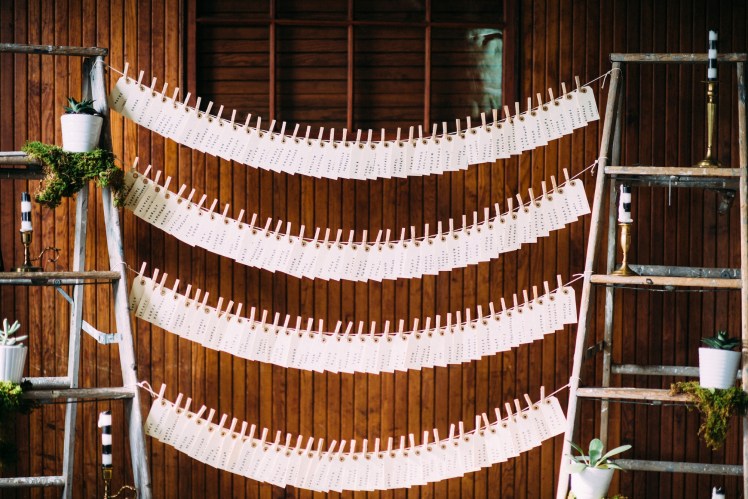 ladder place card holder