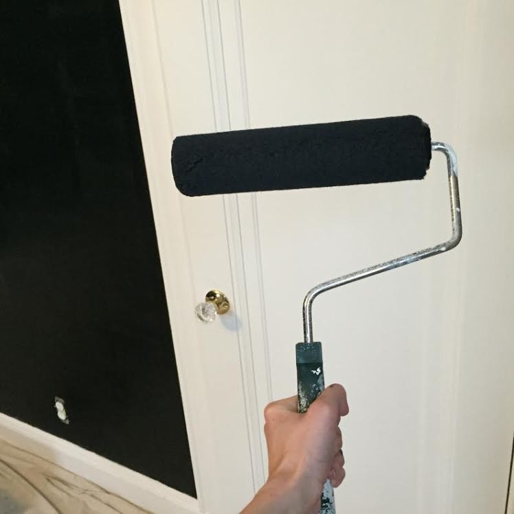 rolling on the paint