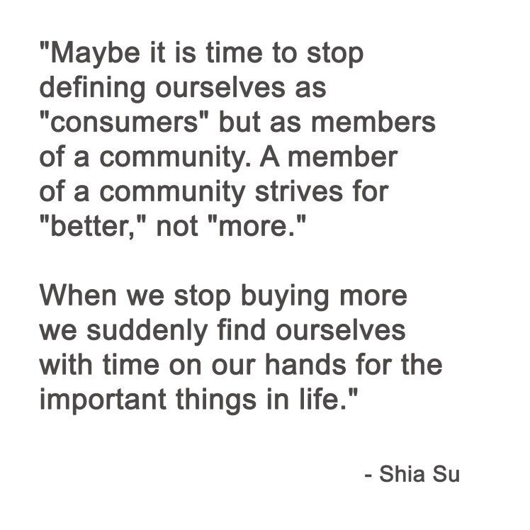 Shia Su minimalism quote