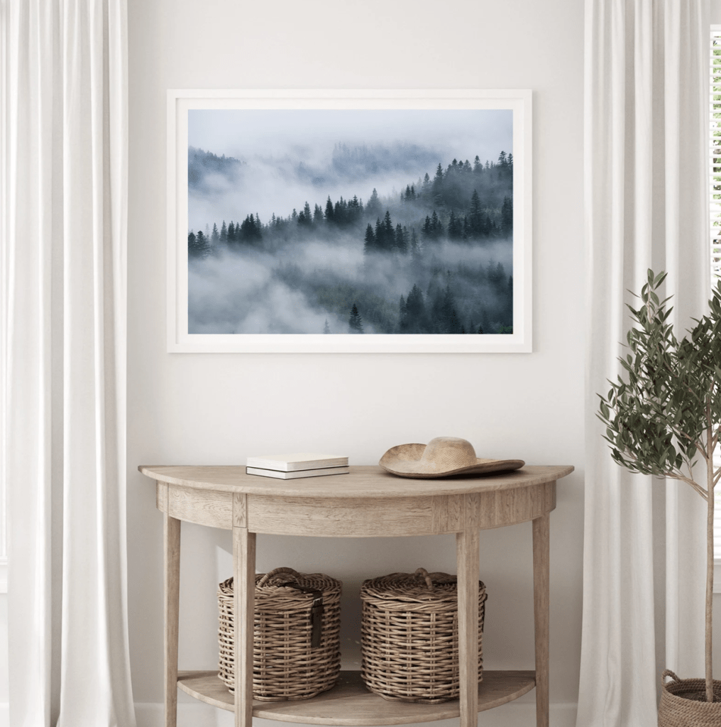 Framed photo forest print Etsy