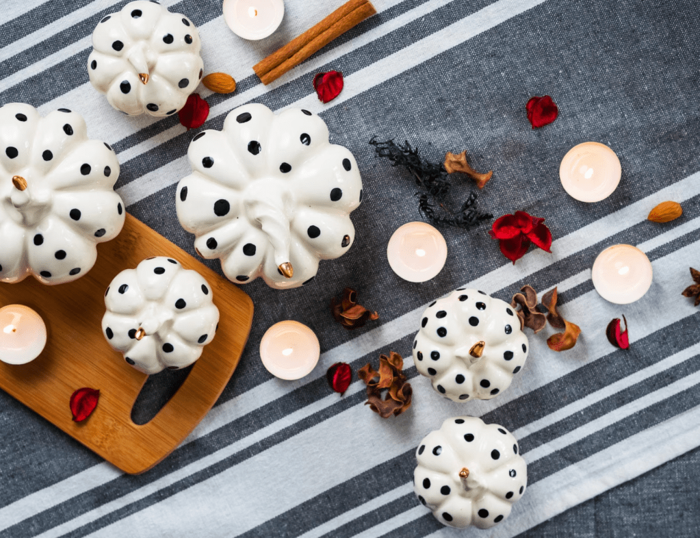 Porcelain Pumpkin Halloween Decor